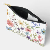 Pochette À Accessoires Aquarelle romantique Fleur sauvage (Ouvrir)