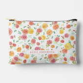 Pochette À Accessoires Aquarelle Roses voyage personnalisé (Recto)