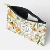 Pochette À Accessoires Aquarelle rustique Fleurs sauvages Ajouter Logo En (Ouvrir)