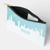 Pochette À Accessoires Aquarelle Turquoise Arabian Nights (Ouvrir)