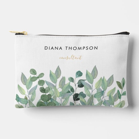 Pochette À Accessoires Aquarelle Verdure Éucalyptus Branches (Recto)