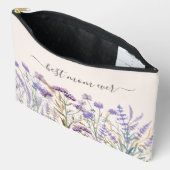 Pochette À Accessoires Aquarelle violet Fleur sauvage Meadow (Ouvrir)