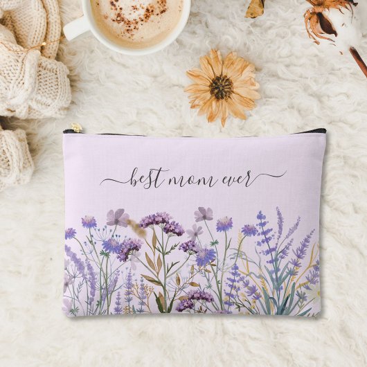 Pochette À Accessoires Aquarelle violet Fleur sauvage Meadow