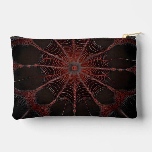 Pochette À Accessoires Araignée de Redback Fractal Art, (Verso)