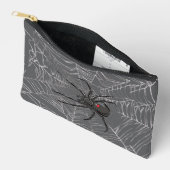 Pochette À Accessoires Araignée Noire Et Araignée De Toile D'Araignée (Ouvrir)