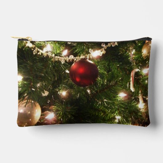 Pochette À Accessoires Arbre de Noël I Vacances Plutôt vert et rouge (Recto)