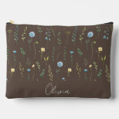 Pochette À Accessoires Arc-en-ciel floral bohème (Recto)
