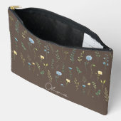 Pochette À Accessoires Arc-en-ciel floral bohème (Ouvrir)