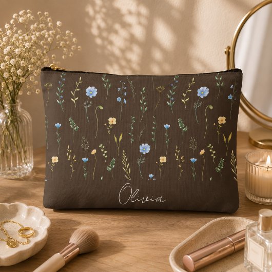 Pochette À Accessoires Arc-en-ciel floral bohème