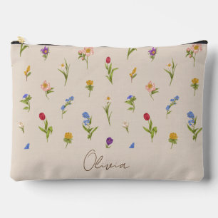 Pochette À Accessoires Arc-en-ciel floral Boho