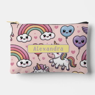 Pochette À Accessoires Arc-en-ciel Licorne Mignonne