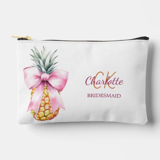 Pochette À Accessoires Arc rose ananas monogramme tropical (Recto)