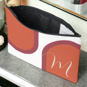 Pochette À Accessoires Arche rose magenta simple corail avec monogramme