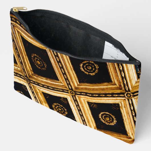 Pochette À Accessoires Architecture noire et or (Ouvrir)