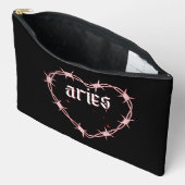Pochette À Accessoires Aries Constellation Gothique Edgy Celestial Annive (Ouvrir)