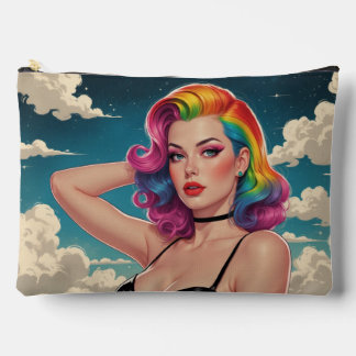 Pochette À Accessoires Arrière - plan de nuage arc-en-ciel