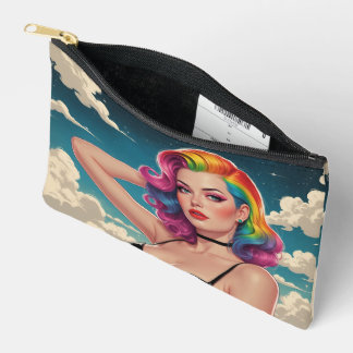 Pochette À Accessoires Arrière - plan de nuage arc-en-ciel