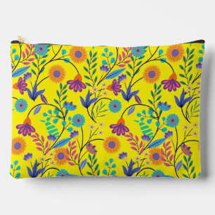 Pochette À Accessoires Arrière - plan floral exotique coloré Motif-23145