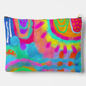 Pochette À Accessoires Art Abstrait coloré (Verso)