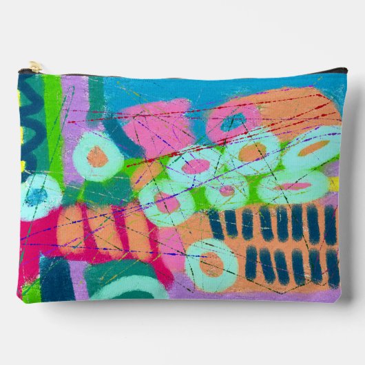 Pochette À Accessoires Art abstrait coloré (Recto)