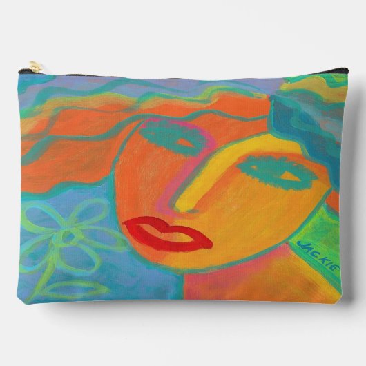 Pochette À Accessoires Art Abstrait coloré (Recto)