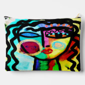 Pochette À Accessoires Art Abstrait coloré (Verso)