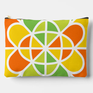Pochette À Accessoires Art abstrait de soleil géométrique vibrant