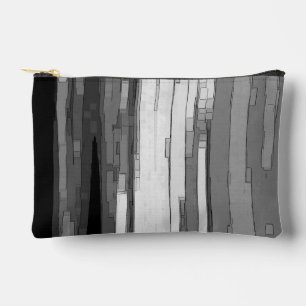 Pochette À Accessoires Art abstrait en nuances de gris B&N