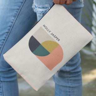 Pochette À Accessoires Art Abstrait moderne élégant minimaliste géométriq