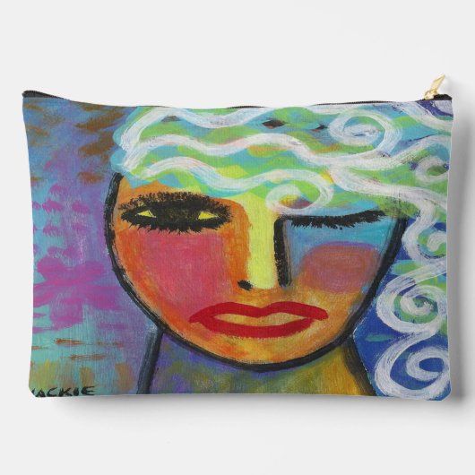 Pochette À Accessoires Art Abstrait original (Verso)