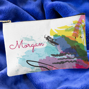Pochette À Accessoires Art Abstrait Rose Coloré Simple Moderne
