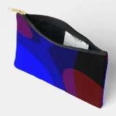 Pochette À Accessoires Art Abstrait Rouge Et Bleu 601 (Ouvrir)