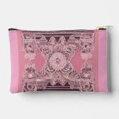 Pochette À Accessoires Art AI de style ethnique rose (Verso)