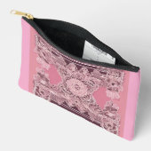 Pochette À Accessoires Art AI de style ethnique rose (Ouvrir)