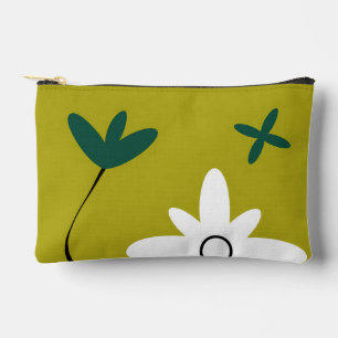 Pochette À Accessoires Art botanique abstrait de fleur de marguerite mini