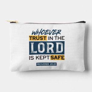 Pochette À Accessoires Art de citation biblique - Proverbes 29:25 Confian