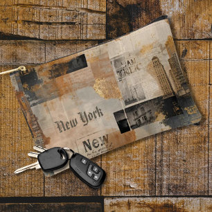 Pochette À Accessoires Art de collage urbain vintage de New York
