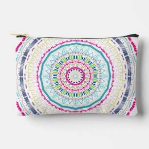 Pochette À Accessoires Art de mandala coloré vibrant