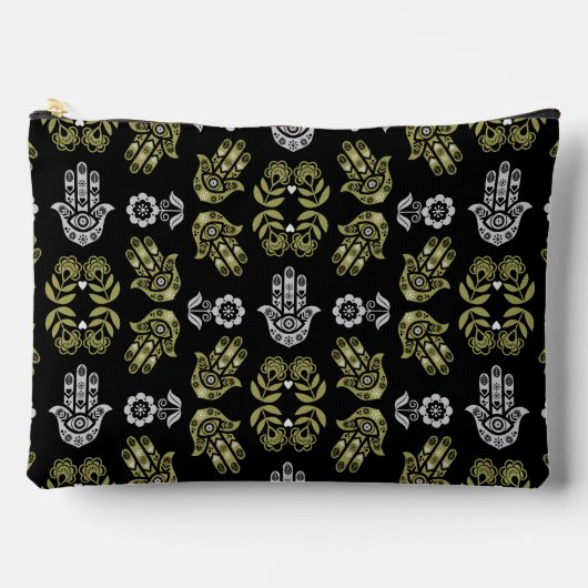 Pochette À Accessoires Art de protection de la main Hamsa (Recto)