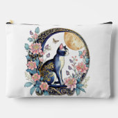 Pochette À Accessoires Art déco Chat et lune (Recto)
