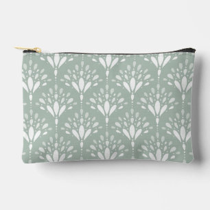 Pochette À Accessoires Art Déco floral Art Vert Sauge Doux