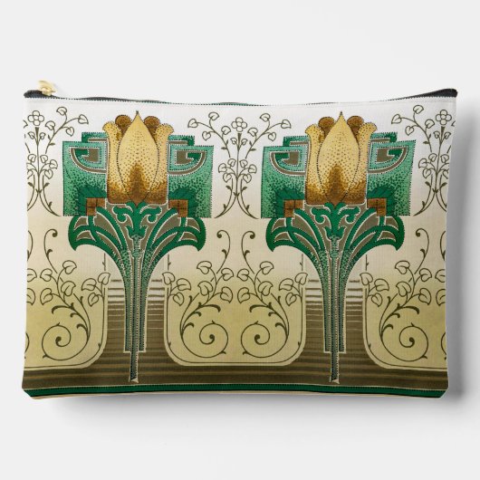 Pochette À Accessoires Art Nouveau Tulipes répétitives Style Motif Mariag (Recto)