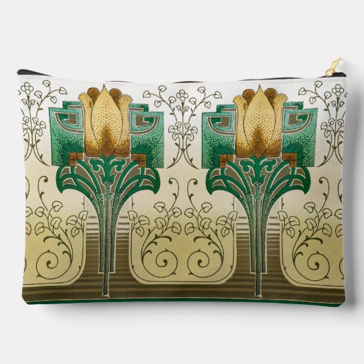 Pochette À Accessoires Art Nouveau Tulipes répétitives Style Motif Mariag (Verso)