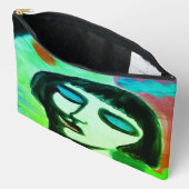 Pochette À Accessoires Art numérique Abstrait funky (Ouvrir)