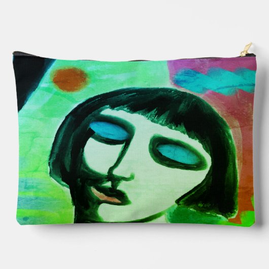 Pochette À Accessoires Art numérique Abstrait funky (Verso)