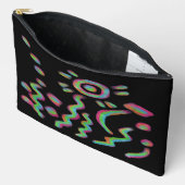 Pochette À Accessoires Art numérique Abstrait funky (Ouvrir)