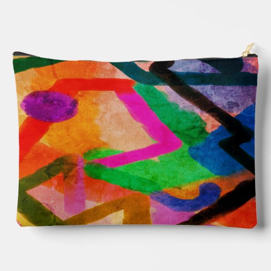 Pochette À Accessoires Art numérique Abstrait funky (Verso)