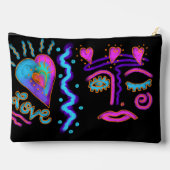 Pochette À Accessoires Art numérique Abstrait funky (Verso)