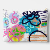 Pochette À Accessoires Art numérique abstrait original (Verso)
