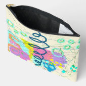 Pochette À Accessoires Art numérique abstrait unique (Ouvrir)